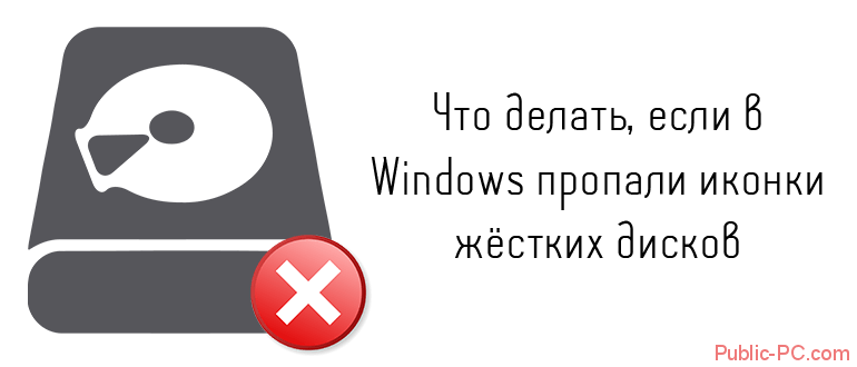 Что делать, если пропали иконки жёстких дисков в Windows