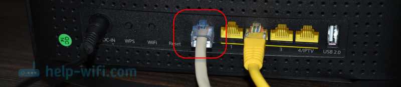 Подключение кабеля от провайдера к Tenda AC9