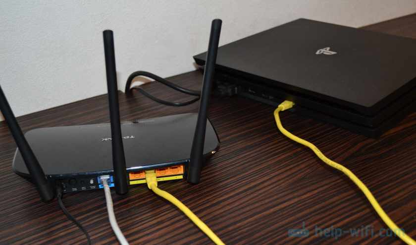 Подключение PlayStation 4 к роутеру по кабелю LAN