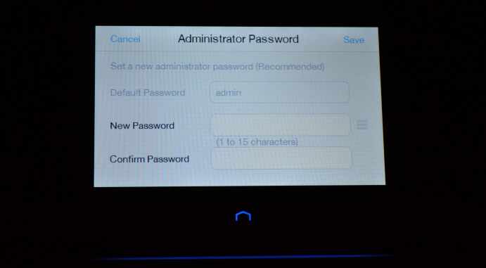 Смена пароля admin на Touch P5