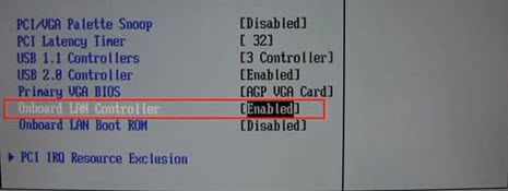 Realtek PCIe GBE Family Controller в BIOS