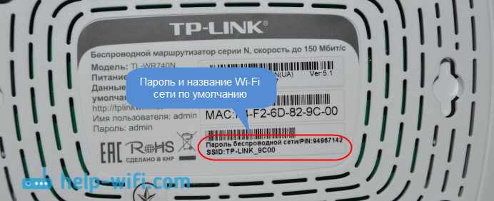 Стандартный пароль Wi-Fi сети роутера TP-LINK