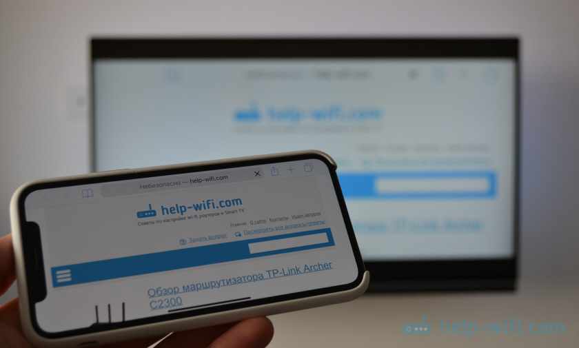 Трансляция экрана iPhone по Wi-Fi на телевизор AirPlay адаптер